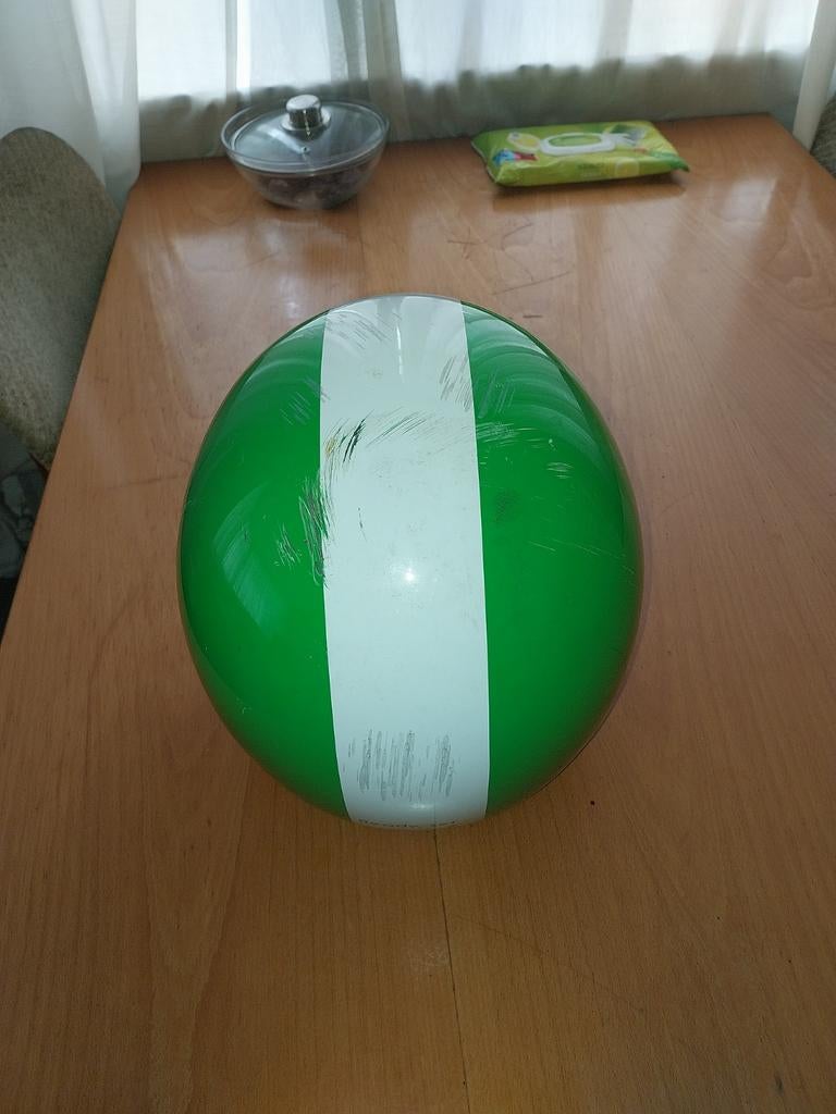 Go Sharing Helm Maat M - Groen met Witte Streep, Fietsen en Brommers, Ophalen of Verzenden, Gebruikt, Medium, Go Sharing