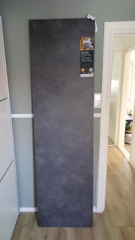 CanDo Werkblad Beton antraciet 212x60x2,8cm Nieuw, Nieuw, Grijs, Minder dan 100 cm, 25 tot 50 cm