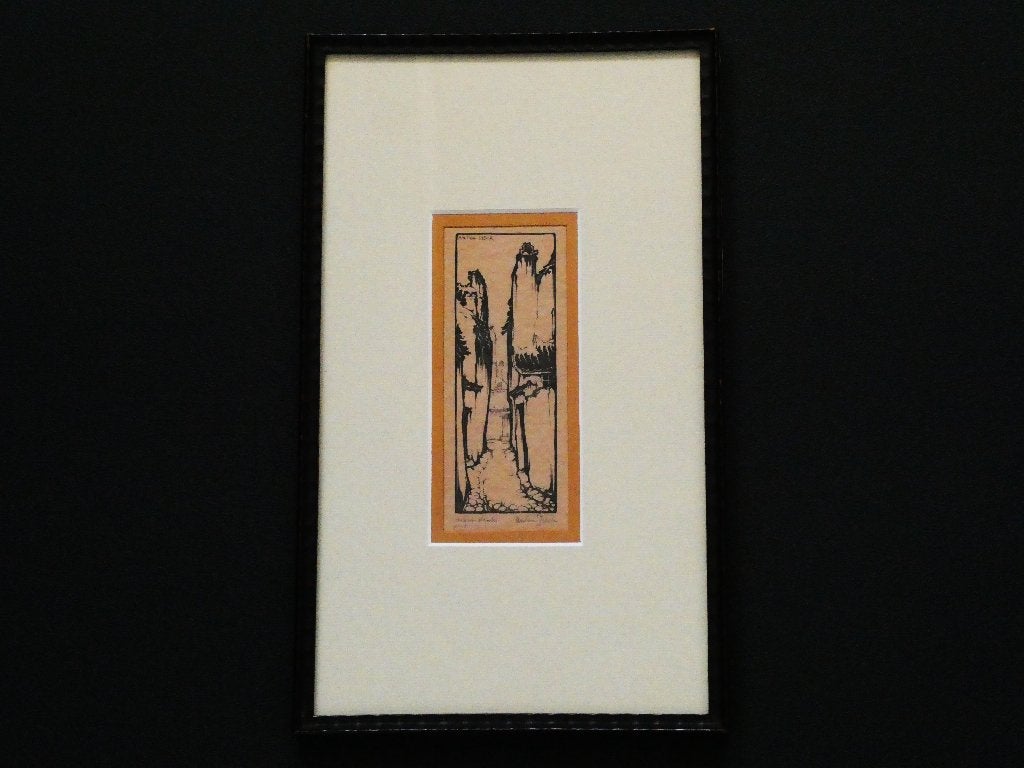 Originele houtsnede Anton Pieck Het Hemdsmouwken Lier België, Ingelijst, Ophalen of Verzenden, Houtsnede, 34 cm