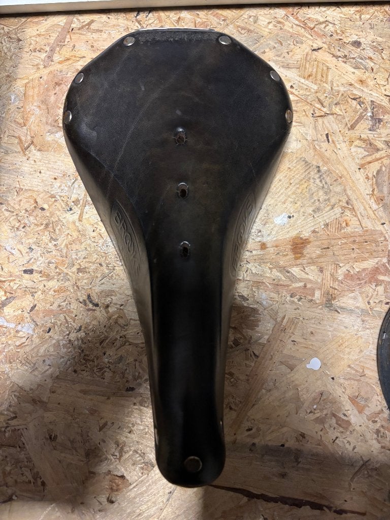 Brooks B17 fietszadel, Fietsen en Brommers, Fietsonderdelen, Gebruikt, Leer, Elektrische fiets, Ophalen of Verzenden