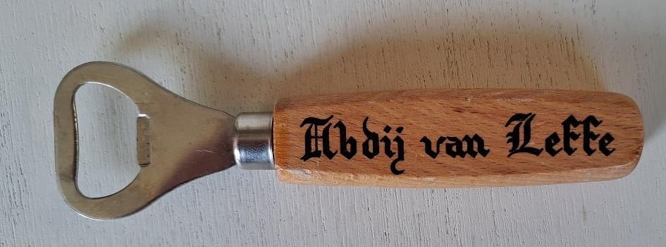 Abdij van Leffe/Abbaye de Leffe Flesopener hout, Ophalen of Verzenden, Gebruikt, Flesopener, Leffe