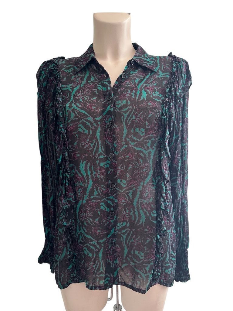 Alix blouse L, Zwart, Ophalen of Verzenden, Zo goed als nieuw