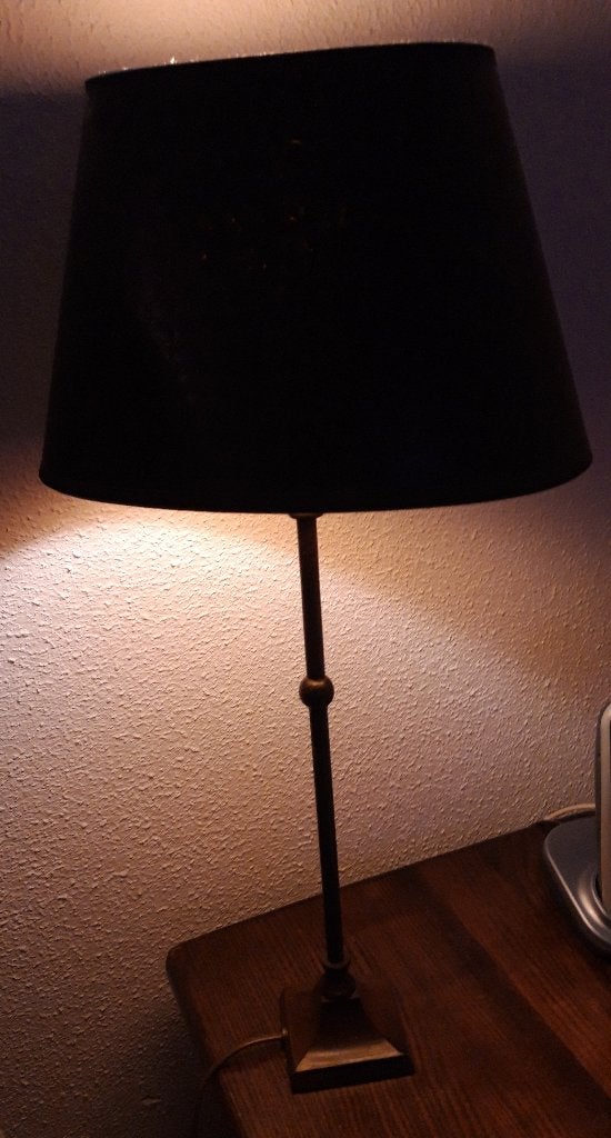 Schemerlamp  (Leren Kap), Ophalen of Verzenden, Zo goed als nieuw, Schemerlamp
