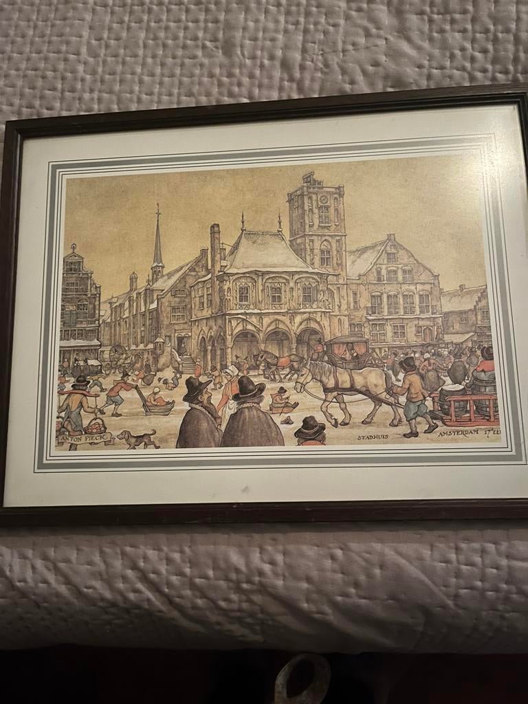 Anton Pieck  schilderij, Antiek en Kunst, Ophalen