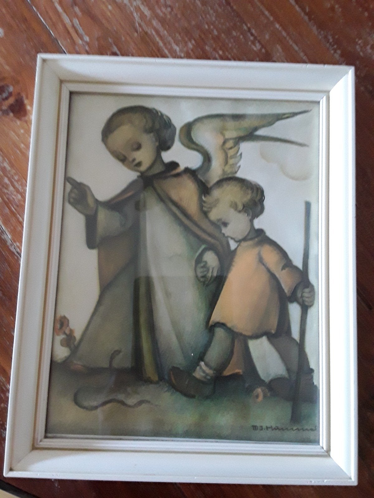 Hummel prent Beschermengel, Antiek en Kunst, Kunst | Tekeningen en Foto's, Ophalen of Verzenden