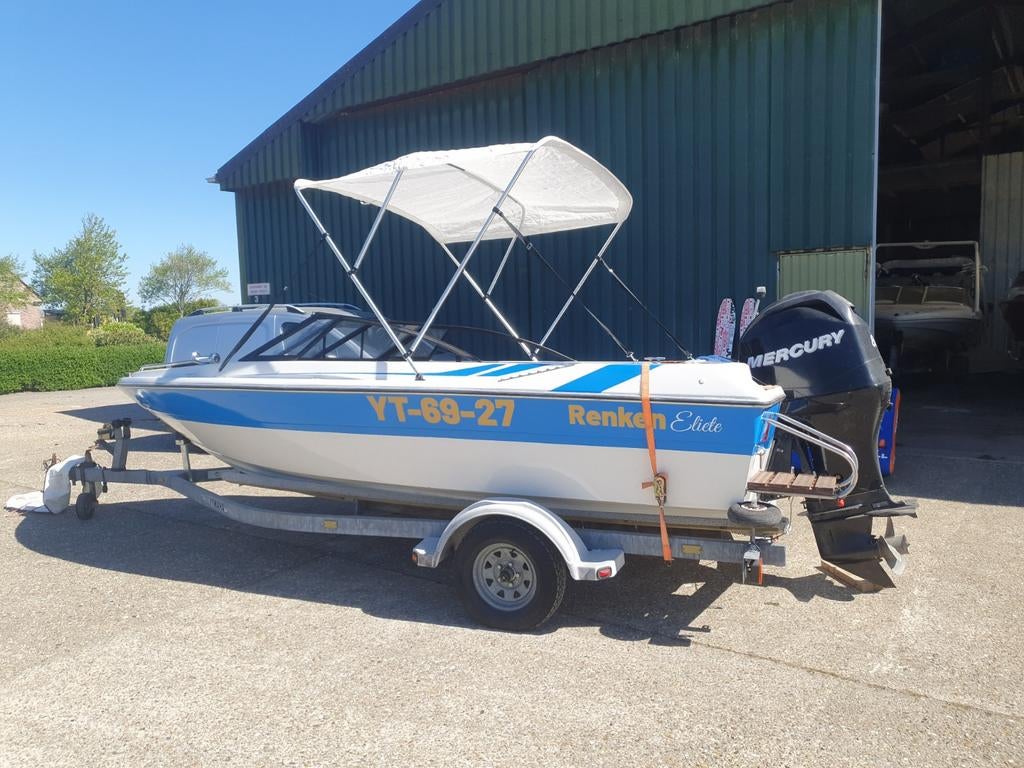 Renken Elite Speedboot met 80 PK Mercury motor, Watersport en Boten, Gebruikt, 70 tot 120 pk, Ophalen of Verzenden, Buitenboordmotor