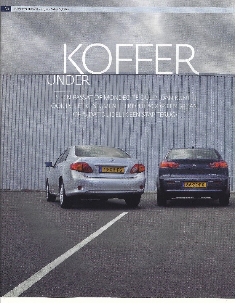 Autovisie test Mitsubishi Lancer , Toyota Corolla , VW Jetta, Ophalen of Verzenden, Gelezen, Toyota