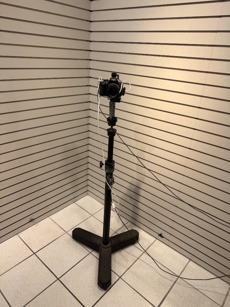 Camera met flitser en printer