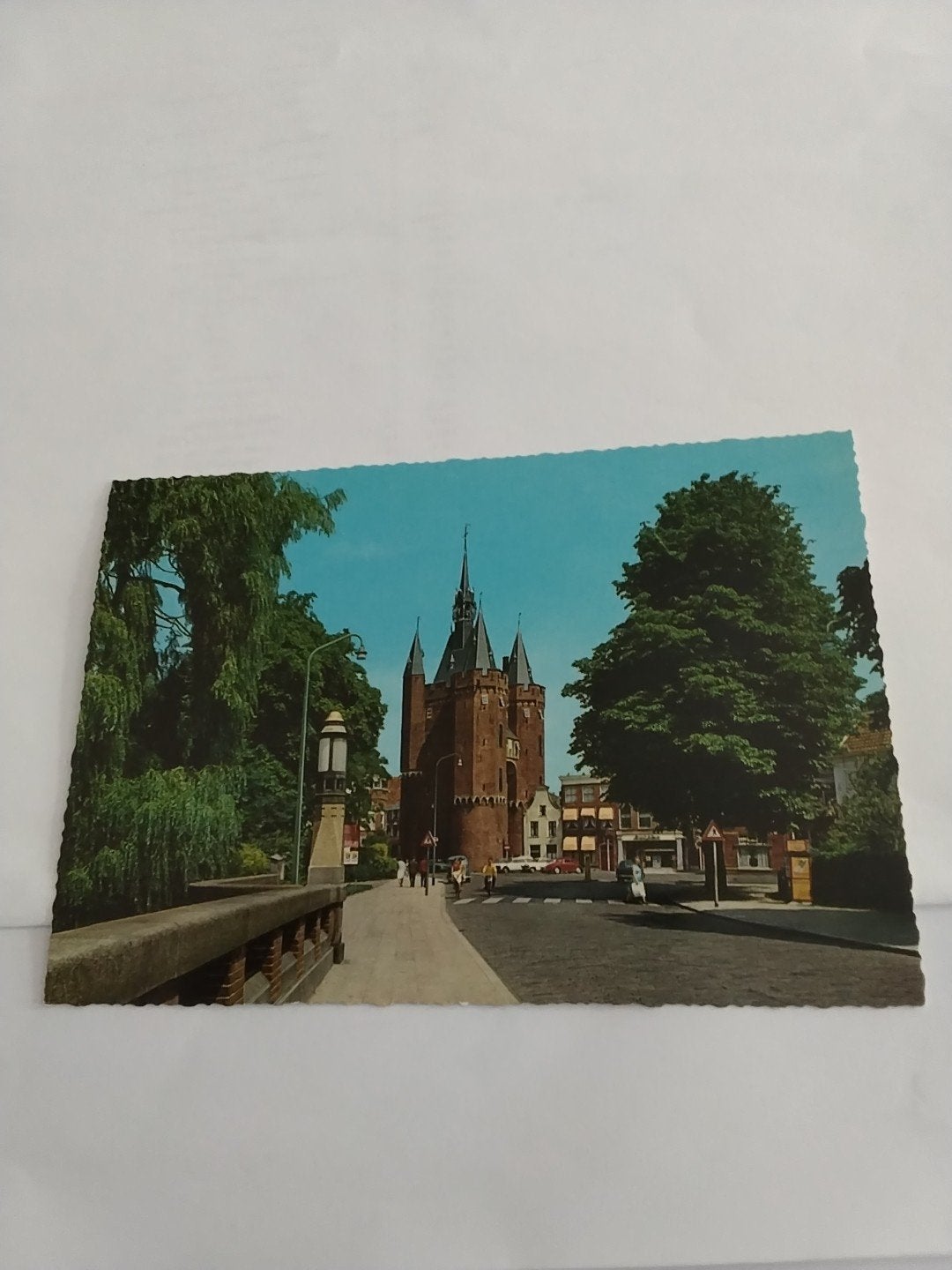 Oude Ansichtkaart Zwolle Sassenpoortenbrug met Sassenpoort, Ophalen of Verzenden, 1960 tot 1980, Gelopen, Overijssel