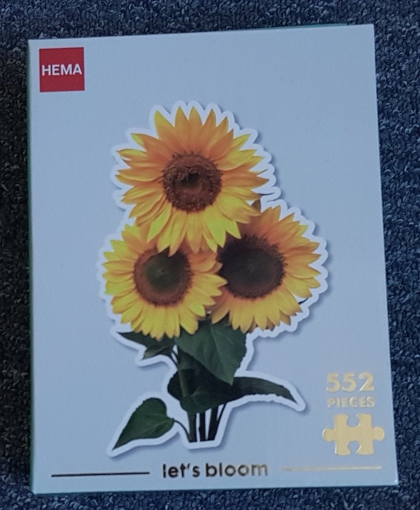 Puzzel Hema - zonnebloemen - Let`s bloom - 552 stukjes, Ophalen, 500 t/m 1500 stukjes, Zo goed als nieuw, Legpuzzel