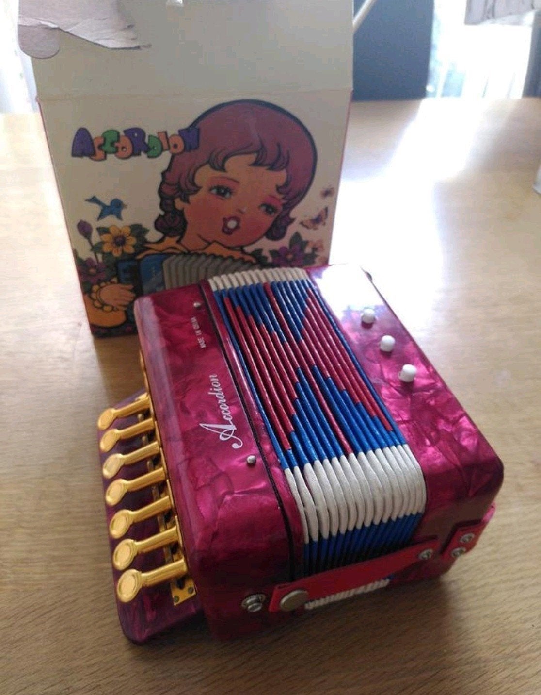 Vintage speelgoed accordeon, Ophalen of Verzenden