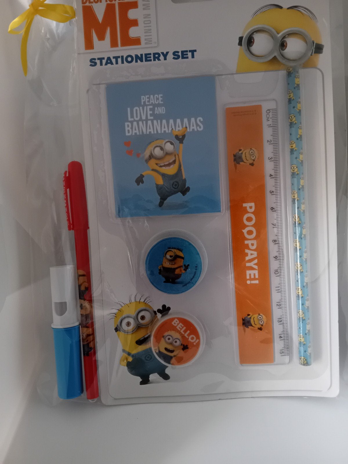 Traktatie minions schrijfsetje+gelpen+snoepje( nog 24x), Ophalen of Verzenden, Nieuw, Feestartikel, Verjaardag