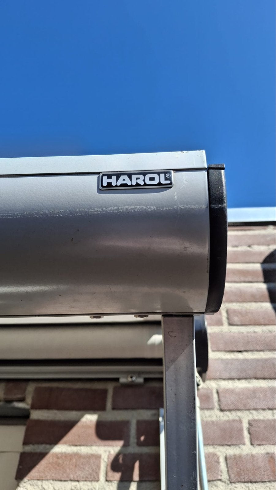 Harol Uitvalscherm - Wit/Grijs - Goede Staat, Ophalen, Gebruikt, 150 tot 300 cm, 250 cm tot 450 cm