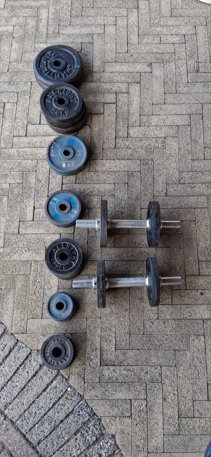 dumbellset halterset dumbell halter set met extra gewichten, Ophalen, Dumbbell
