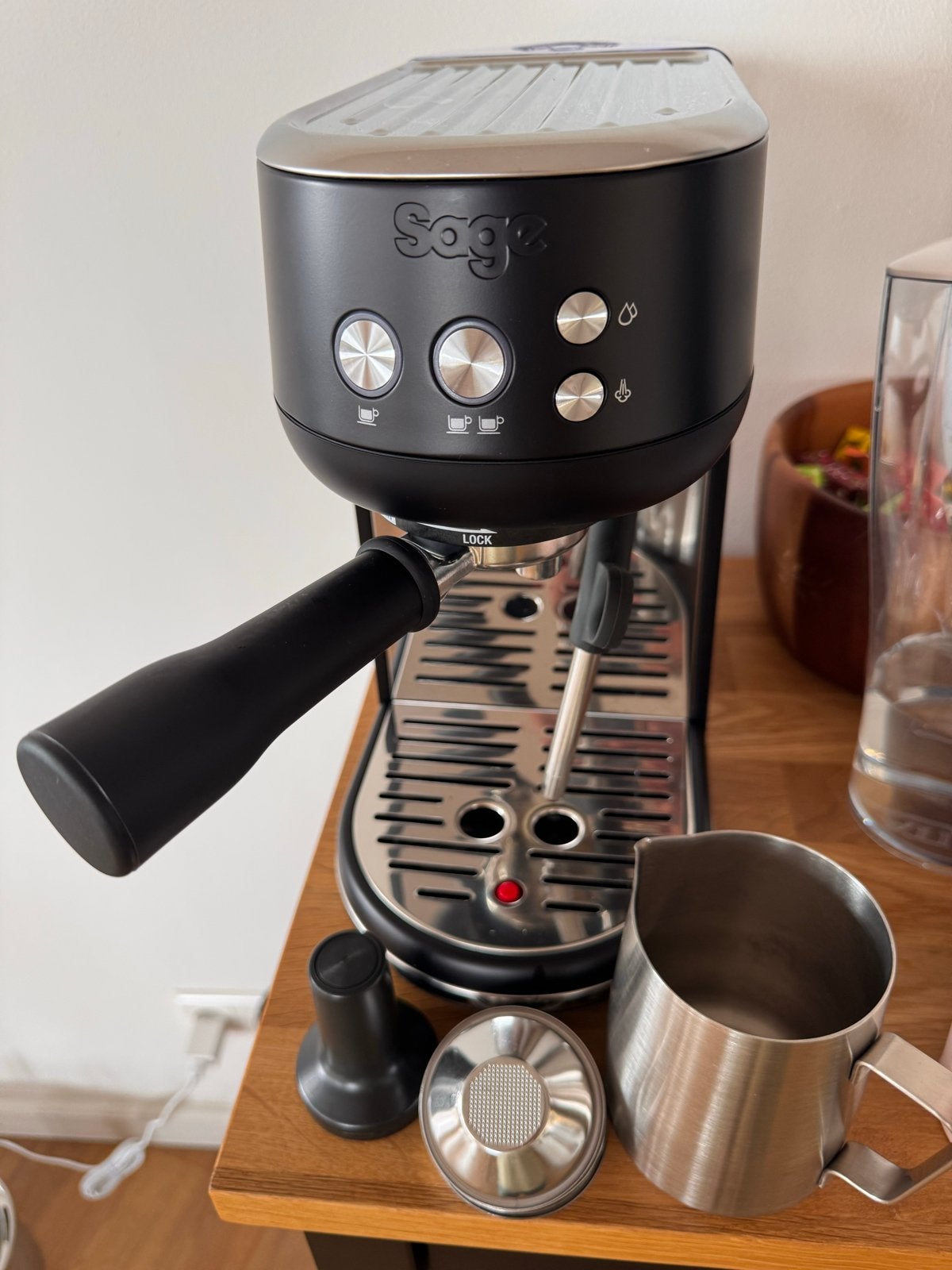 Sage the Bambino Zwart Espressomachine, Witgoed en Apparatuur, Koffiezetapparaten, Afneembaar waterreservoir, Gebruikt, Espresso apparaat