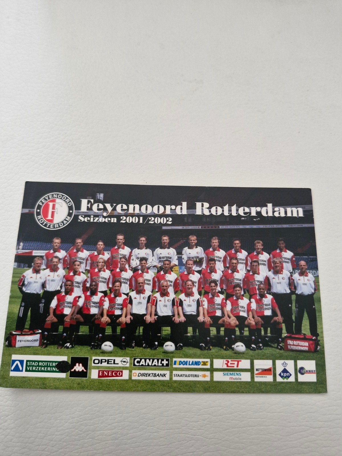 Feyenoord Rotterdam Seizoen 2001/2002 Ansichtkaart, Verzamelen, Ophalen of Verzenden, Feyenoord