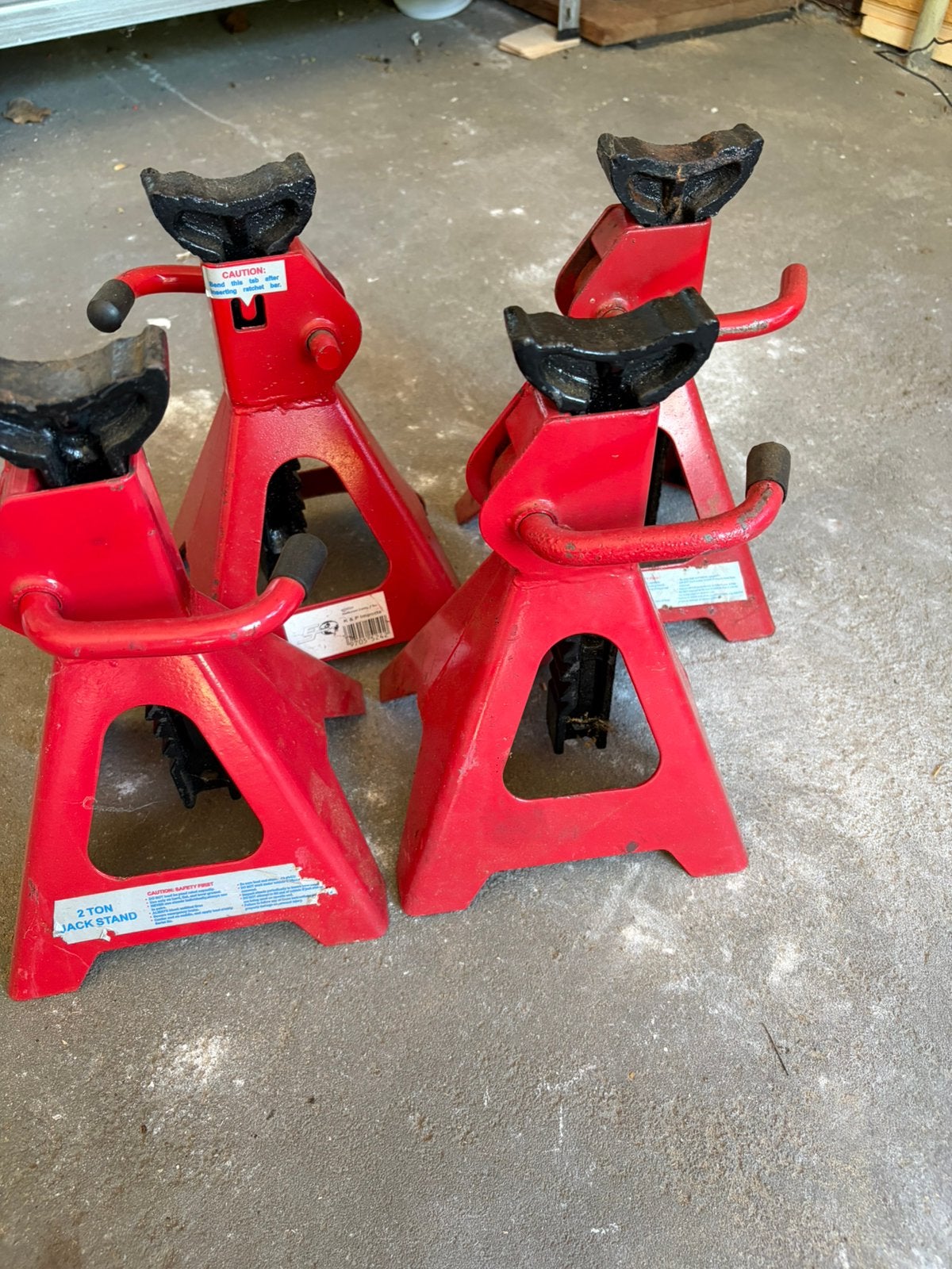 2 Ton Assteunen - Set van 4, Auto diversen, Krikken, Nieuw, Schaarkrik, Mechanisch, Ophalen