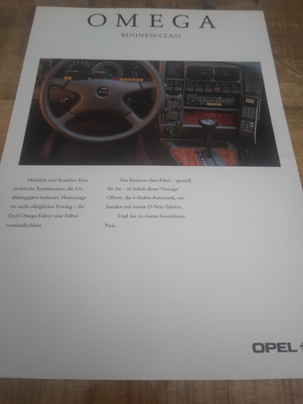 Opel Omega Business Class 03 1993, Ophalen of Verzenden, Zo goed als nieuw, Opel