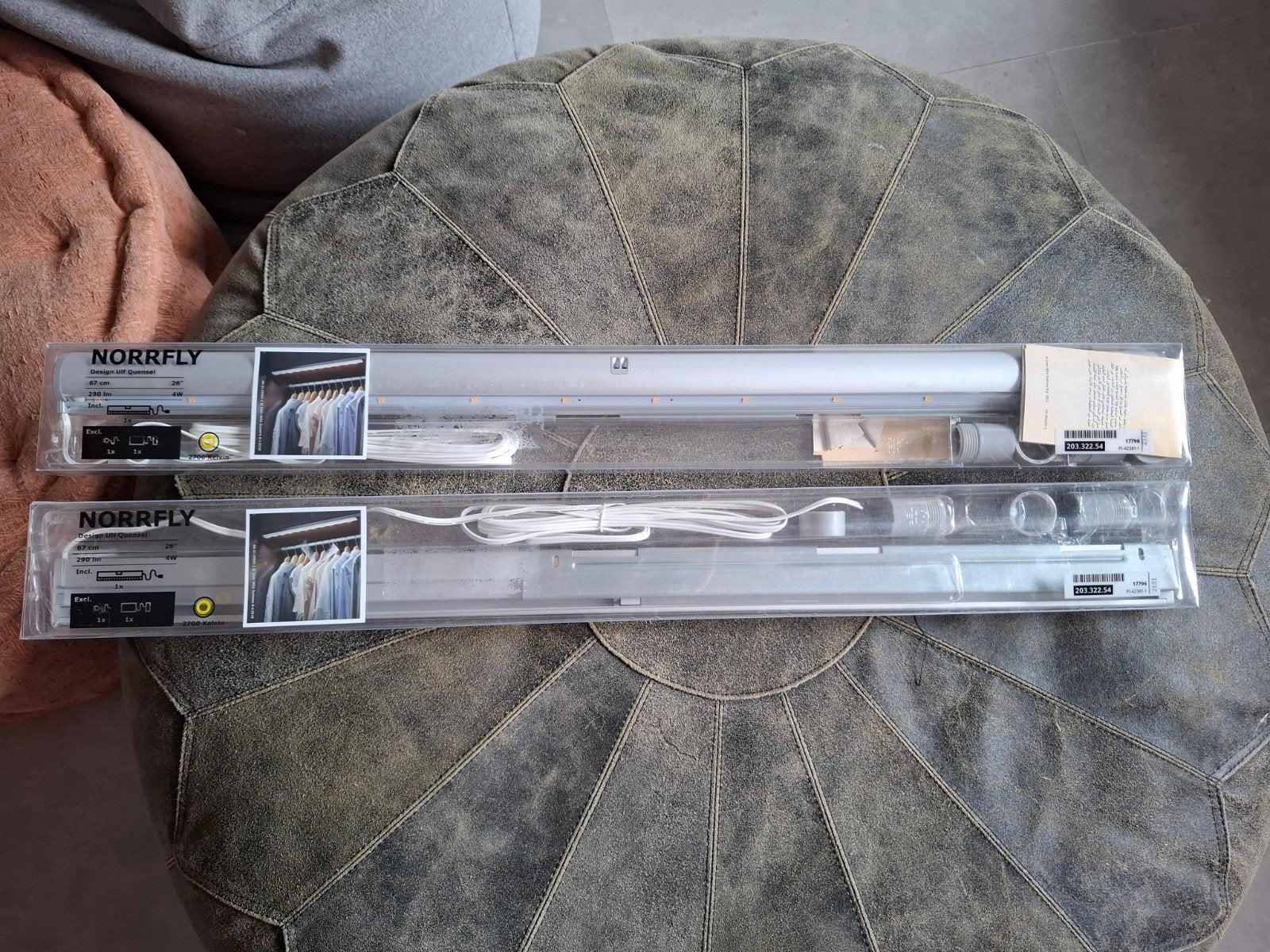 Nieuwe Ikea NORRFLY ledstrips aluminium 67 cm voor PAX!, Ophalen of Verzenden, Nieuw, Minder dan 50 watt, Lamp