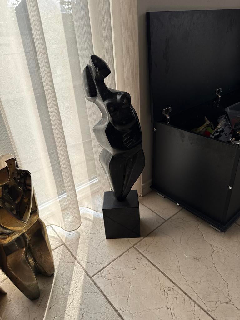 Mooie bronzen vrouw beeld Theo Mackaay, Antiek en Kunst, Verzenden