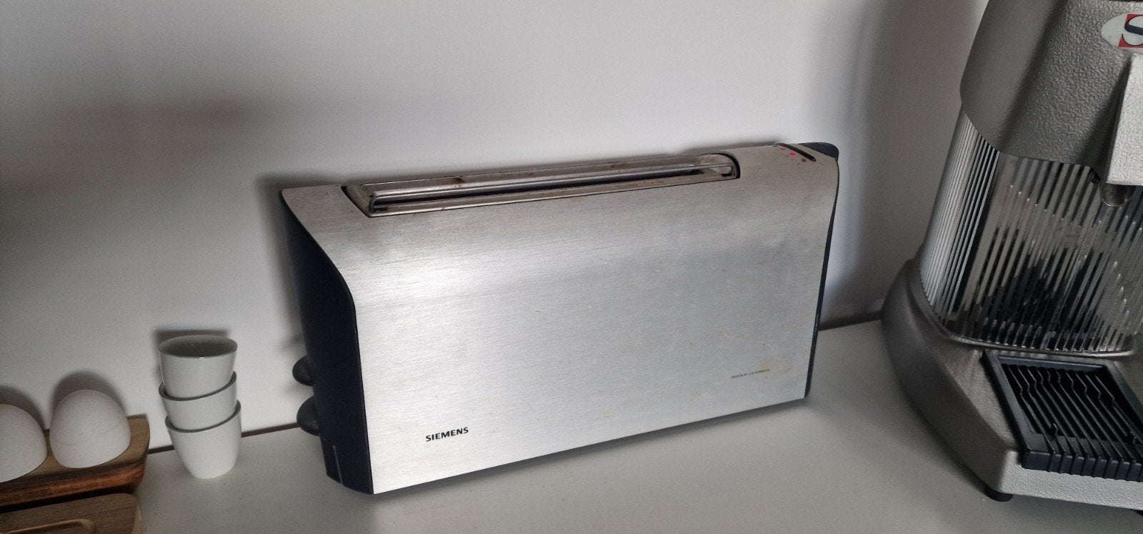 Siemens broodrooster (met grote sleuf), Ophalen of Verzenden, Gebruikt, Uitneembare kruimellade