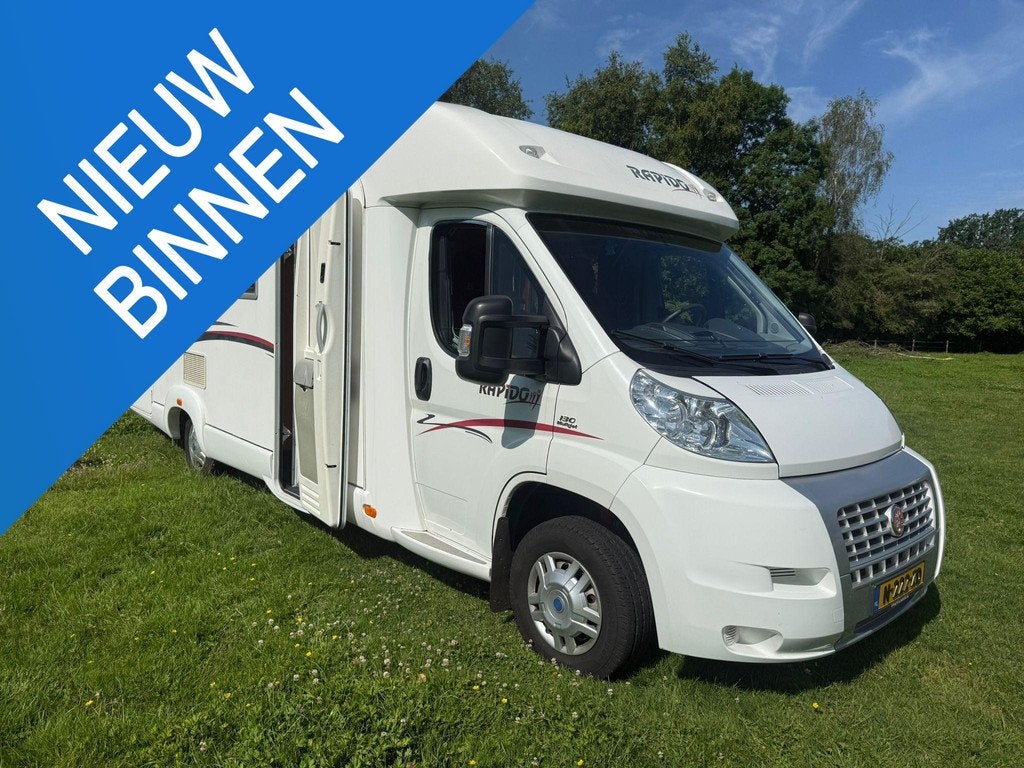 FIAT DUCATO CAMPER RAPIDO 7066F ENKELE BEDDEN VAKANTIE KLAAR, 7 tot 8 meter, Bedrijf, Half-integraal, Fiat