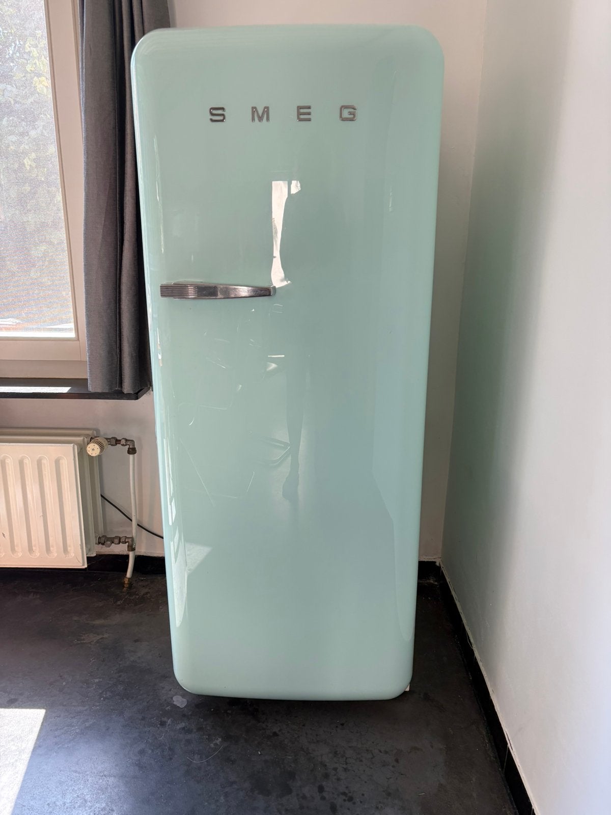 Smeg koelkast mintgroen, Witgoed en Apparatuur, Koelkasten en IJskasten, Ophalen, Gebruikt, 200 liter of meer, 140 tot 160 cm