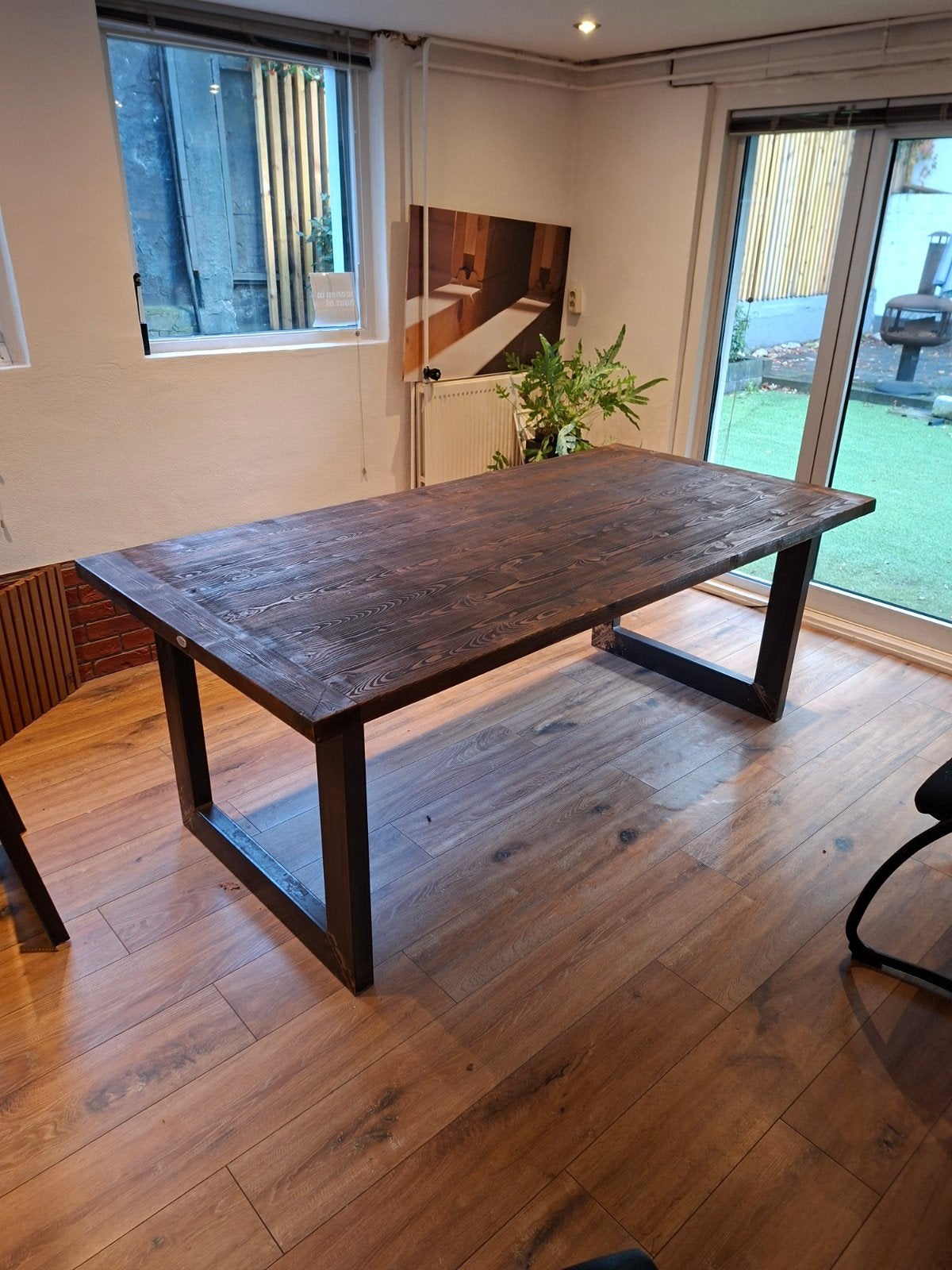 Zeer nette houten eettafel 100x200x75cm, Huis en Inrichting, Ophalen, 100 tot 150 cm, Zo goed als nieuw, Vijf personen of meer