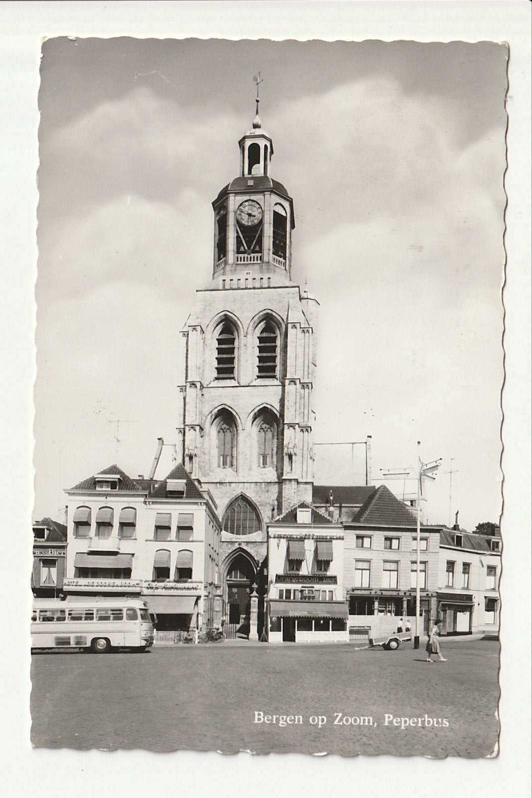 BERGEN OP ZOOM PEPERBUS HOTEL CAFE REST. DOORENBOOM TOERBUS, Ophalen of Verzenden, 1960 tot 1980, Gelopen, Noord-Brabant
