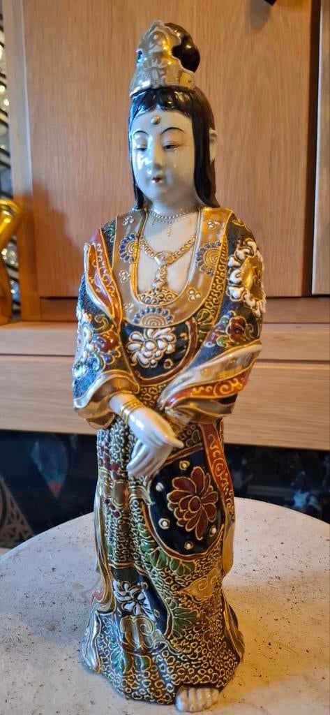 Prachtig gedetailleerd satsuma beeld kutani yaki, Ophalen of Verzenden