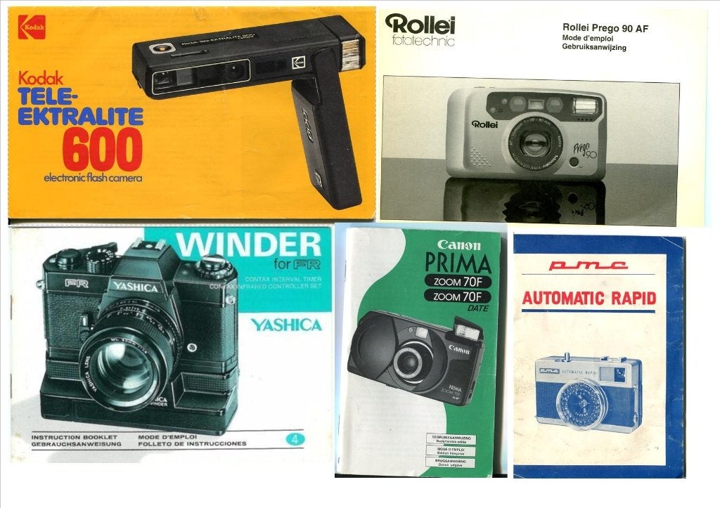 Yashica, Canon, Kodak, Rollei Pmc gebruiksaanwijzingen, Verzenden, Gebruikt, Overige typen