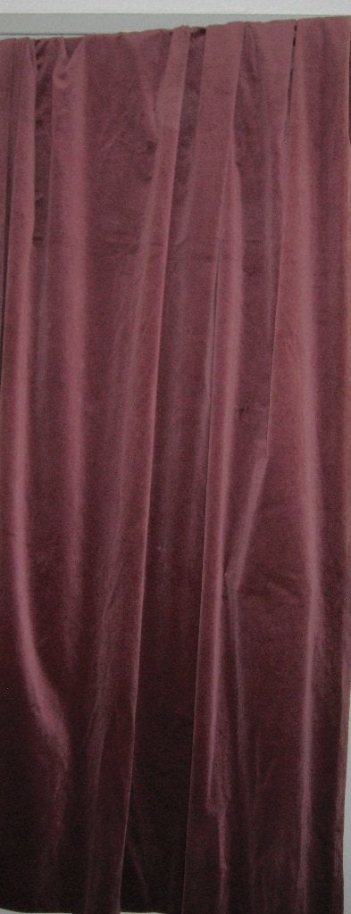 1 DONKER OUD ROSE VELOURS GORDIJN, Huis en Inrichting, Overgordijn, Ophalen of Verzenden, Zo goed als nieuw, Rood