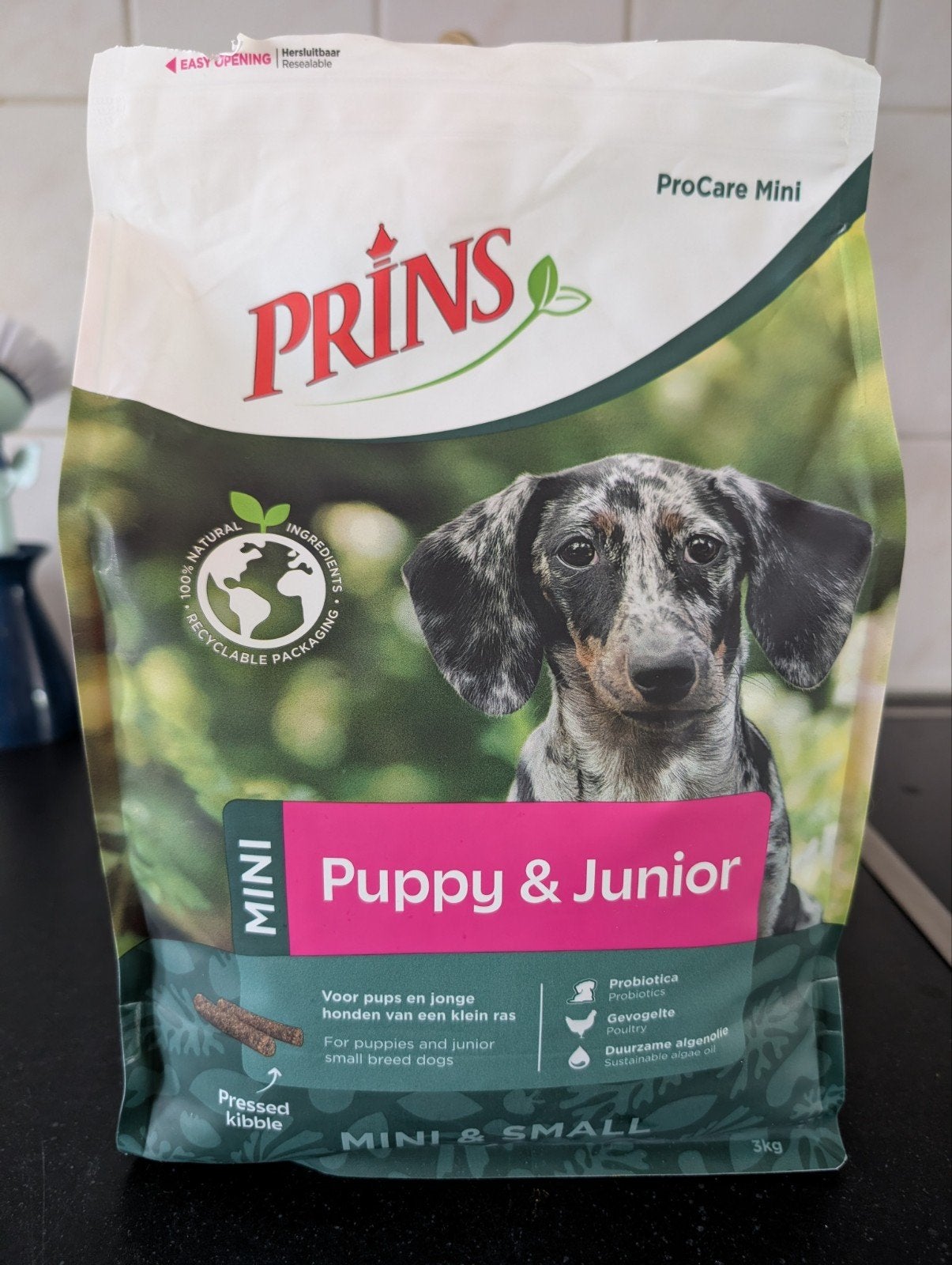 Prins puppy en junior brokken 3 kilo zak, Dieren en Toebehoren, Ophalen of Verzenden, Hond