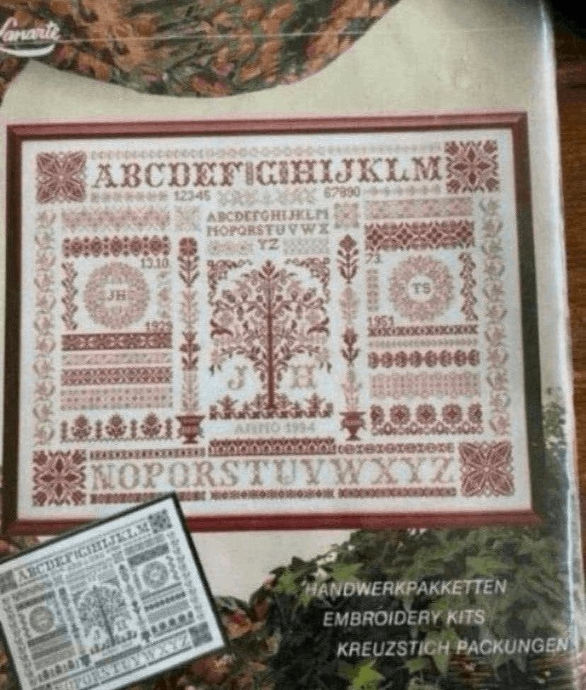 BORDUURPAKKET LANARTE LEVENSBOOM J. HOUTMAN MERKLAP ZELDZAAM, Verzenden, Nieuw, Handborduren, Borduurpakket