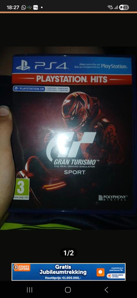 Gran Turismo Sport PS4 (ook PS5 & VR compatibel), Online, Gebruikt, 1 speler, Racen en Vliegen