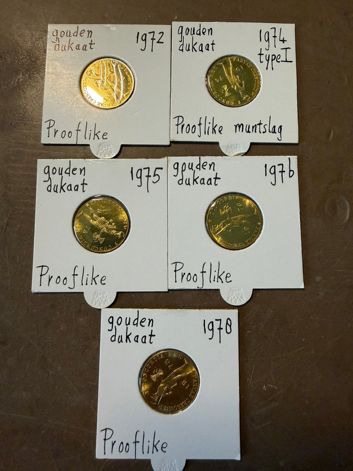 Serie gouden dukaten, Koningin Juliana, Setje, Goud, Overige waardes