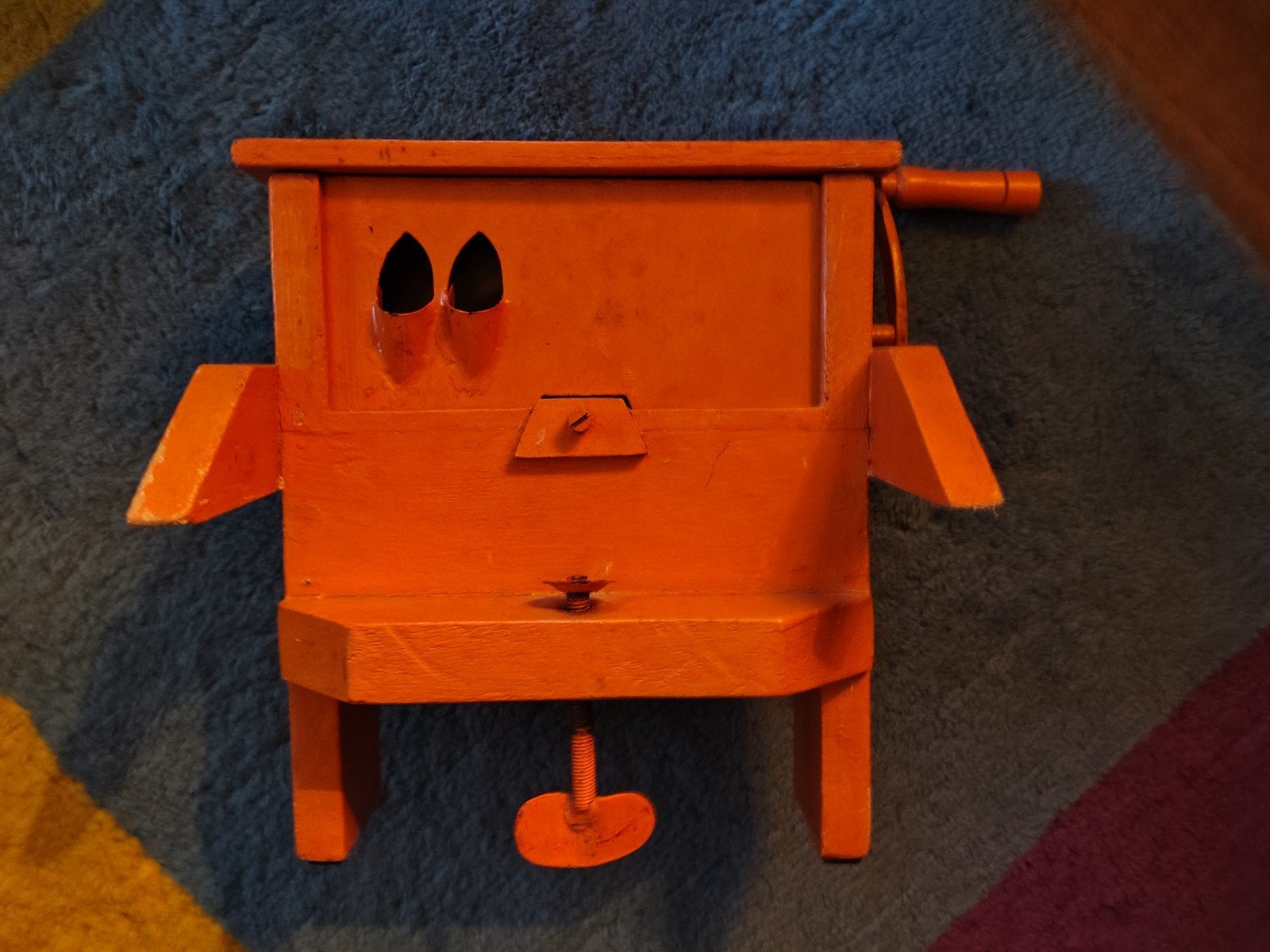 Groninger Snijbonenmolen - Vintage Oranje Hout, Ophalen of Verzenden