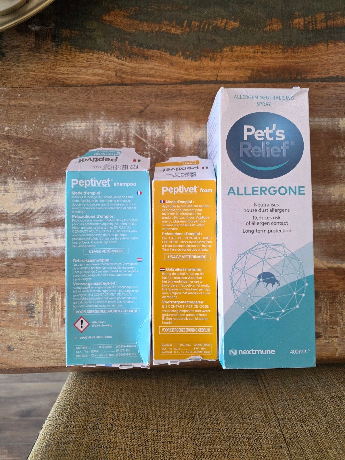 Pepivet shampoo en foam + pets reliëf allergone spray, Ophalen of Verzenden