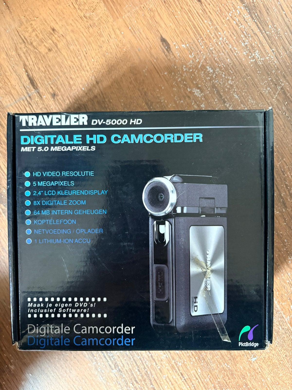 Traveler DV-5000 HD Digitale Camcorder - Gebruikt in doos, Full HD, Overige soorten, Minder dan 8x, Zo goed als nieuw