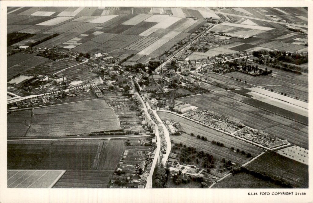 Ridderkerk - Panorama - luchtfoto, Ophalen of Verzenden, 1940 tot 1960, Ongelopen, Zuid-Holland