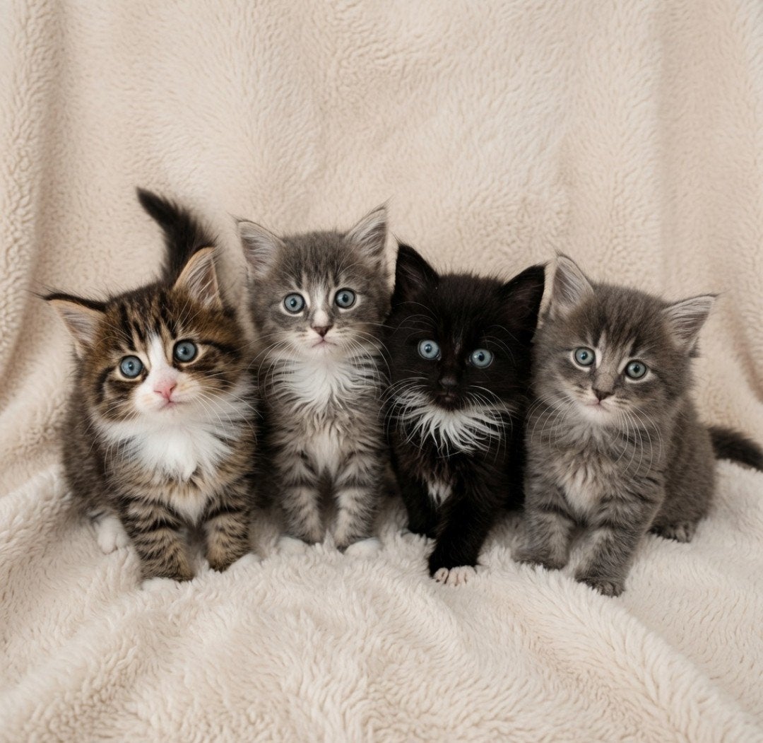 Maine Coon kittens, Meerdere dieren, Ontwormd