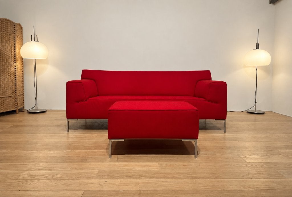 ZGAN Design on Stock Bloq Bank Ploegwol + GARANTIE, 75 tot 100 cm, Rechte bank, Stof, 200 tot 250 cm
