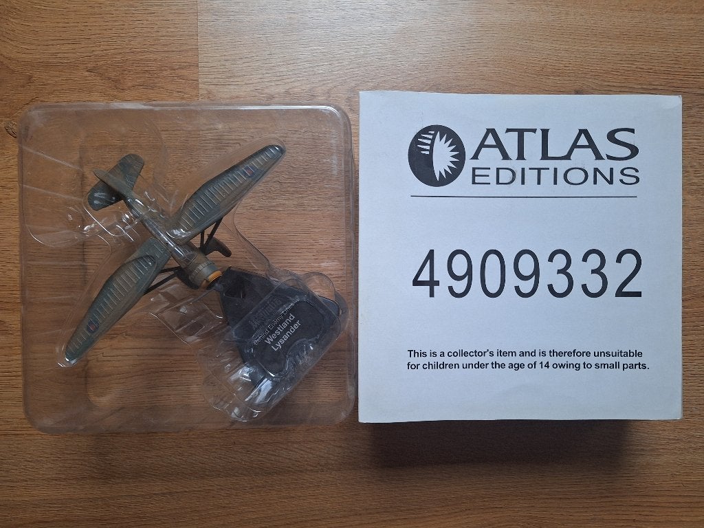 Diecast 1:72 1/72 Atlas Westland Lysander Behind Enemy Lines, Overige merken, 1:72 tot 1:144, Ophalen of Verzenden, Zo goed als nieuw