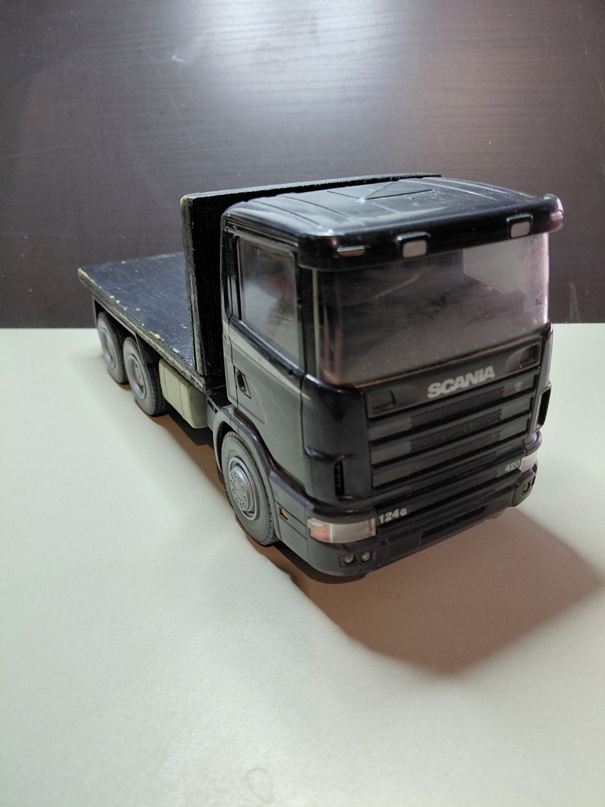 Scania Emek 124G 420 vrachtwagen model 1/25, Ophalen of Verzenden, Gebruikt, Overige merken