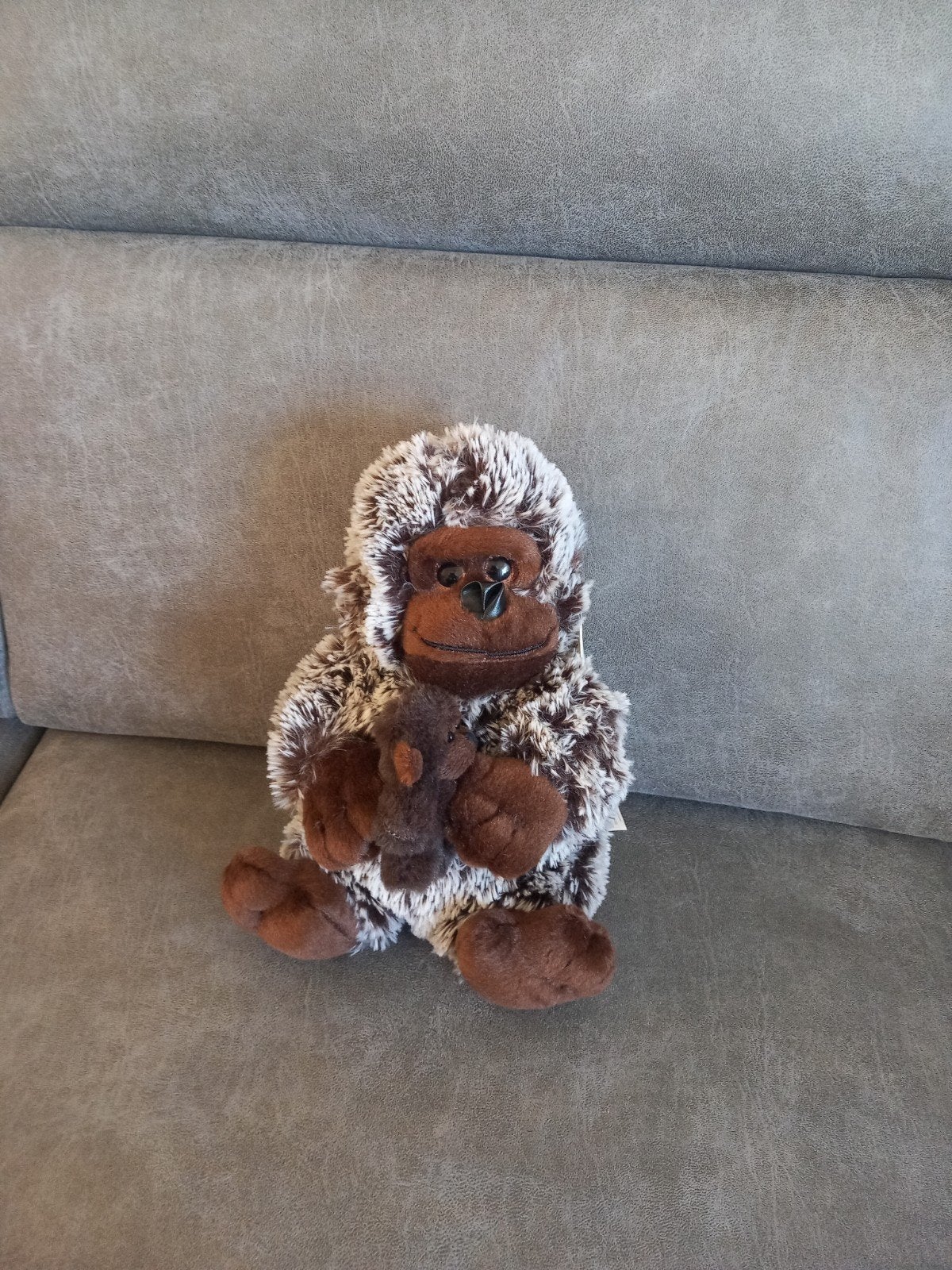 knuffelaap,knuffel,aapje+ jong, Ophalen, Zo goed als nieuw, Overige typen
