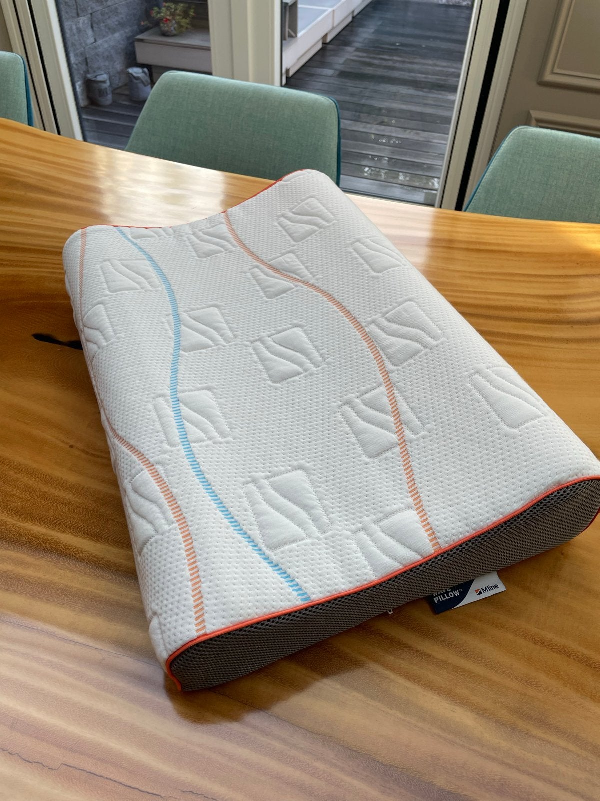 Mline Wave Pillow - Ergonomisch Hoofdkussen, Eenpersoons, Wit, Ademend, Ophalen of Verzenden