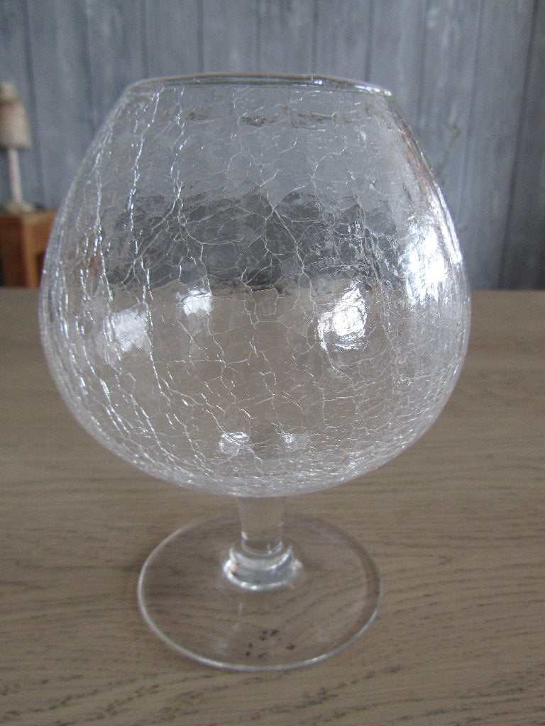 Glazen vaas op voet, Huis en Inrichting, Woonaccessoires | Vazen, Ophalen of Verzenden, Op voet, Glas