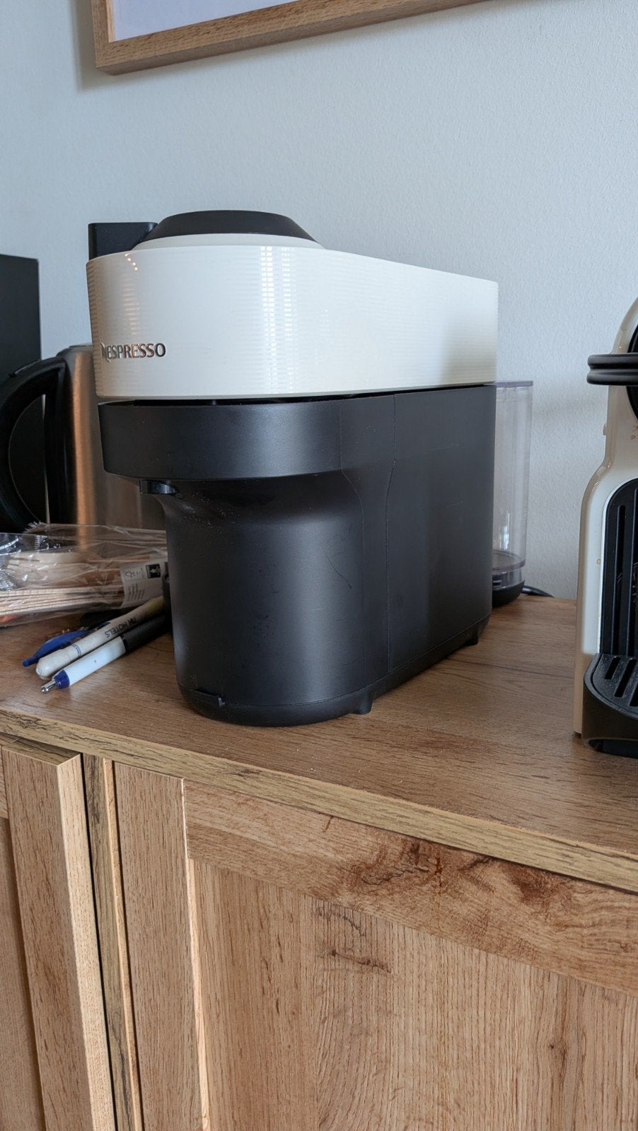 Nespresso Vertuo Pop Koffiemachine - Wit, Ophalen, Koffiemachine, Zo goed als nieuw, Koffiepads en cups