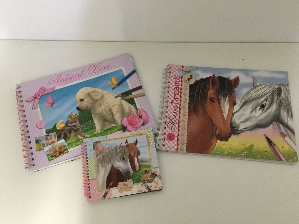 Gebruikte teken en knutselboeken thema dieren, Ophalen of Verzenden, Gebruikt, Knutselen