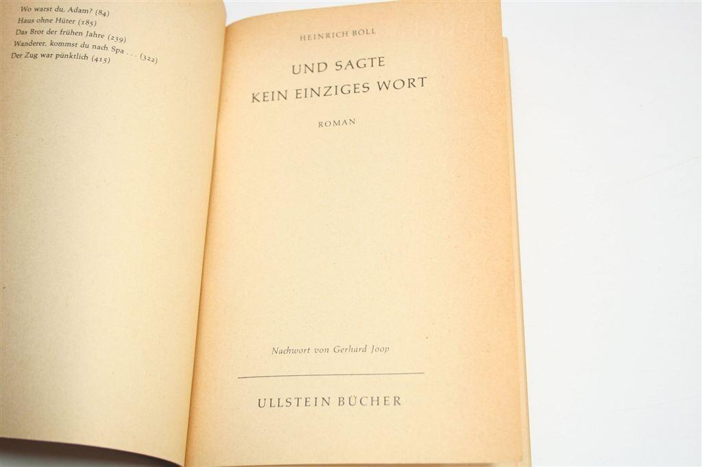 Heinrich Böll [1964] — Und sagte kein einziges Wort, Ophalen of Verzenden, Gelezen